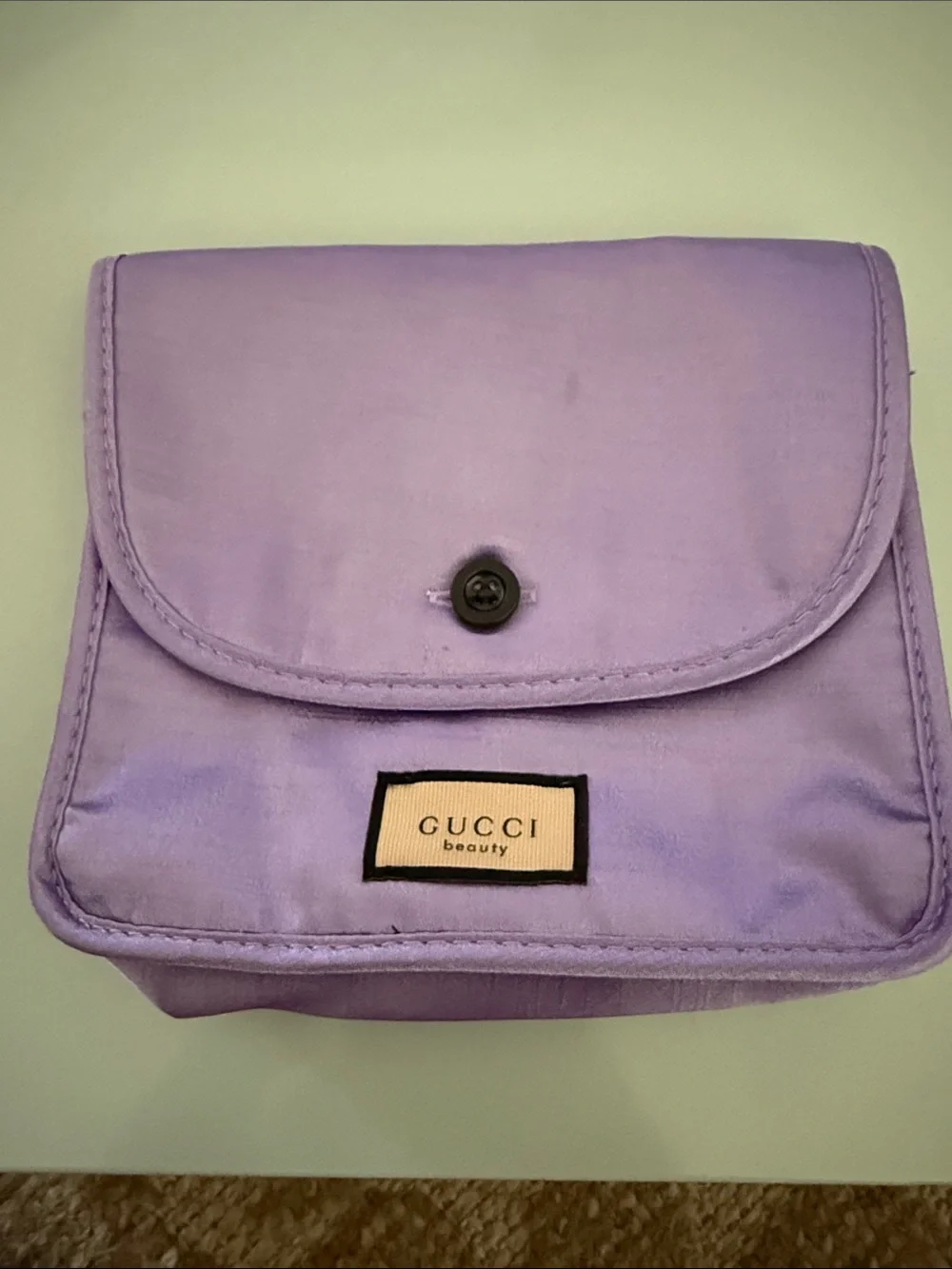Gucci Lavender Satin Cosmetic Pouch